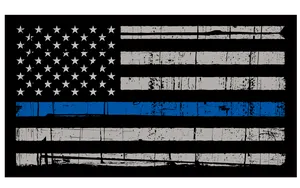 Us Flag Version Thin Blue Line Wallpaper