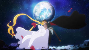 Usagi And Mamoru Sailor Moon Desktop Wallpaper