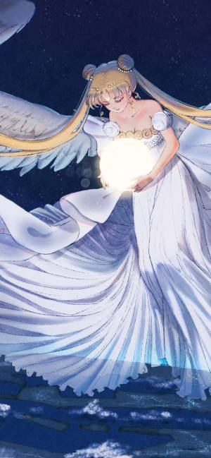 Usagi In Elegant Dress Sailor Moon Iphone Wallpaper