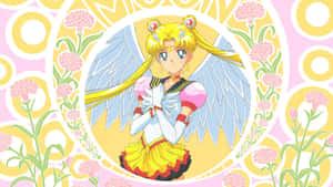 Usagi Tsukino Sailor Moon Pattern Wallpaper