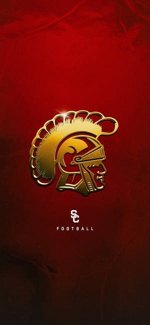 Usc Football Trojan Logo Gold Wallpaper