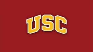 Usc Logo On A Red Background Wallpaper