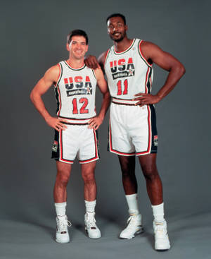 Utah Jazz Legends Karl Malone And John Stockton Wallpaper