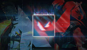 Valorant Logo Jett And Phoenix Wallpaper