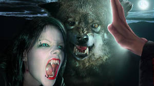 Vampire And Werewolf Roar Wallpaper