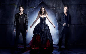 Vampire Diaries Black And Red Wallpaper