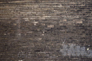 Vandalized Brick Wall Wallpaper