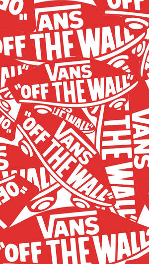 Vans Off The Wall Red Vertical Wallpaper