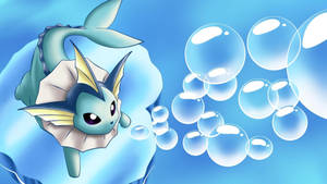 Vaporeon Blowing Bubbles Wallpaper