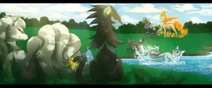 Vaporeon In Water Wallpaper