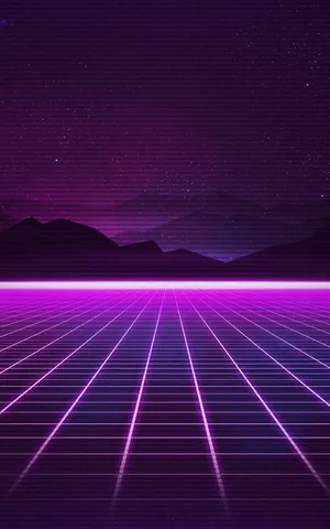 Vaporwave Mountain And Planes Grid Aesthetic Wallpaper