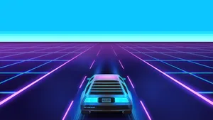 Vaporwave Retro Car4 K Ultra H D Wallpaper