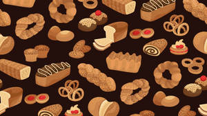 Varied Assortment Of Freshly Baked Bread And Biscuits Wallpaper