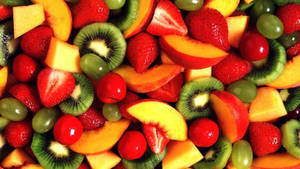Various Colorful Chopped Fruits Wallpaper