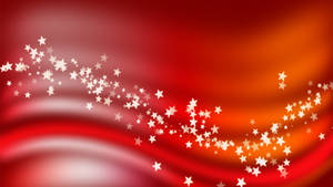 Various Stars On Red Christmas Background Wallpaper