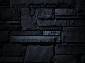 Varying Stone Sizes Dark Wall Wallpaper