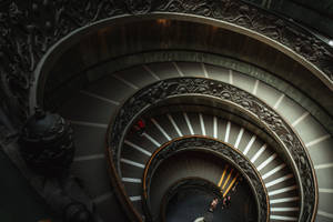Vatican City Bramante Staircase Wallpaper