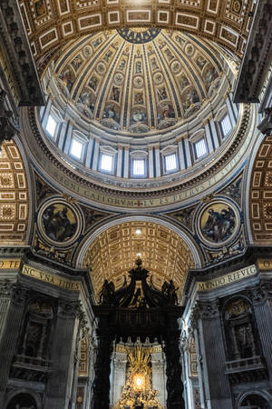 Vatican City Bronze Canopy Wallpaper