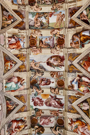 Vatican City Sistine Chapel Paintings Wallpaper