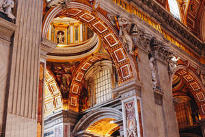 Vatican City St. Peter’s Basilica Interior Wallpaper