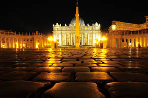 Vatican City St. Peter’s Square Night Wallpaper