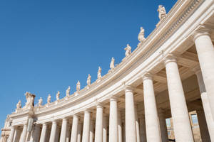 Vatican City St. Peter’s Square Pillars Wallpaper