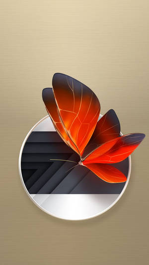 Vector Art Aesthetic Orange Butterfly Wallpaper