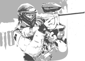 Vector Art Man Shooting Paintball Wallpaper