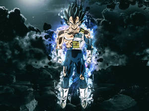 Vegeta In Black Clouds Wallpaper