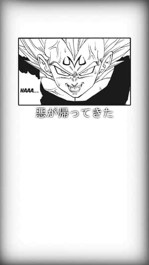 Vegeta, The Powerful Saiyan Warrior, In Black And White. Wallpaper