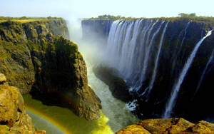 Vegetation At Zimbabwe's Falls Wallpaper