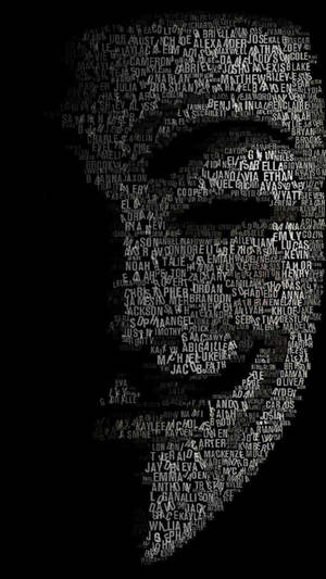 Vendetta Mask With Names Indie Phone Wallpaper