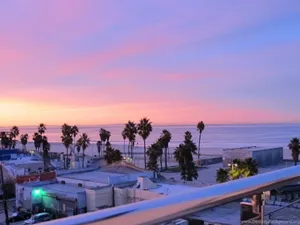 Venice Beach Pink Sunset Wallpaper