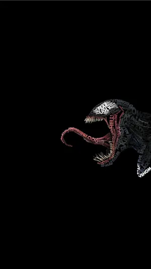 Venom Is Shown On A Black Background Wallpaper