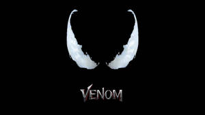 Venom Movie Stylised Title Lettering Wallpaper