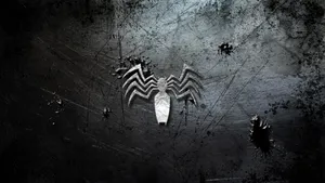 Venom Movie White Spider Logo Wallpaper