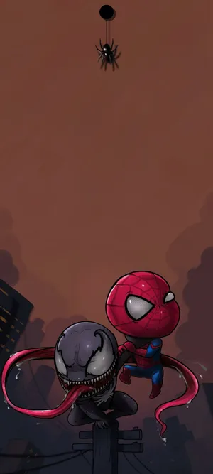 Venom Spider-man Redmi Note 9 Punch Hole Wallpaper
