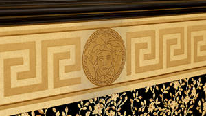 Versace Logo Black And Gold Wallpaper