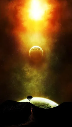 Vertical Eclipse Monitor Wallpaper