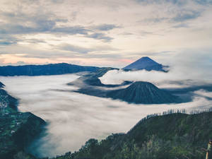 Very Good Mist-covered Hills Wallpaper