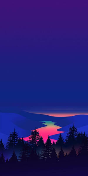 Vibey Rainbow River Wallpaper
