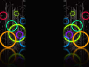 Vibrant Abstract Lights Illuminate In The Dark. Wallpaper