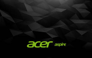 Vibrant Acer Aspire Logo In Lime Green Background Wallpaper