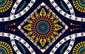 Vibrant African Print Design Wallpaper