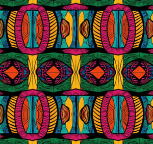 Vibrant African Print Pattern Wallpaper