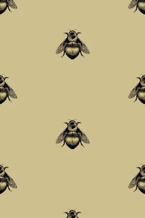 Vibrant Bee On Flower Iphone Wallpaper Wallpaper