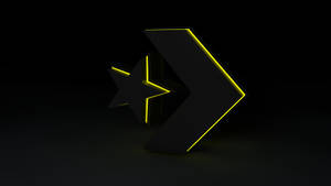 Vibrant Black And Yellow Converse Logo Wallpaper