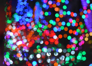Vibrant Blue Red And Green Bokeh Wallpaper