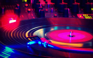 Vibrant Disco Turntable Nightlife.jpg Wallpaper