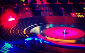 Vibrant Disco Turntable Nightlife.jpg Wallpaper